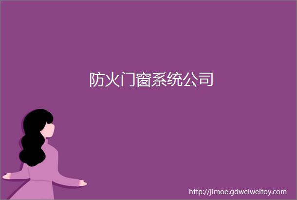 防火门窗系统公司