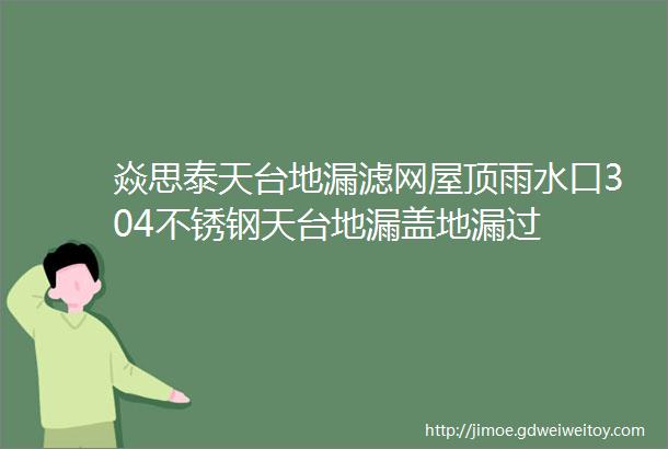 焱思泰天台地漏滤网屋顶雨水口304不锈钢天台地漏盖地漏过